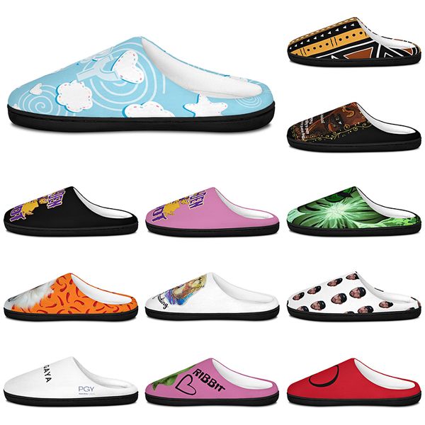 diy Slippers Custom Slippers Customized Cotton Slippers Men Women Cotton Slippers beautiful antislip antiskid Warm Customized Patterns big Size 11284
