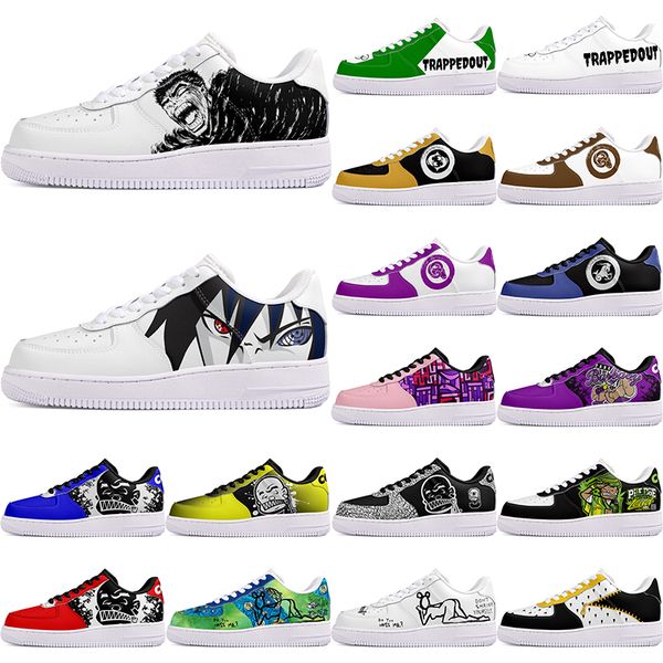 DIY shoes beautiful autumn mens Leisure shoes one for comfortable men women casualplatform sneakers Classic cartoon graffiti trainers comfortable sports 55194