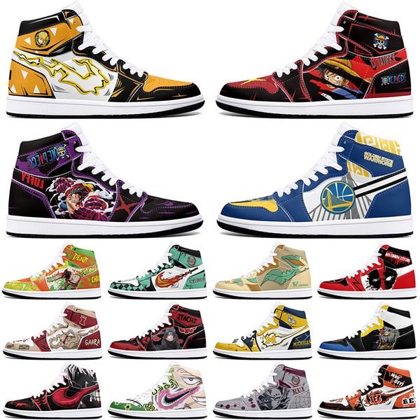 DIY classics new customized shoes sports outdoor basketball shoes 1s for men women antiskid anime Versatile fashionable figure sneakers 36-48 409882