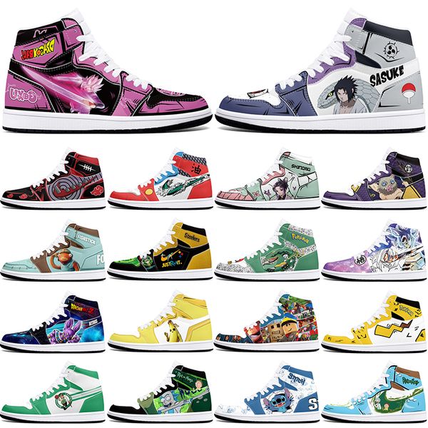 DIY classics new customized basketball shoes 1s sports outdoor for men women antiskid anime comfortable Versatile figure sneakers 36-48 501587