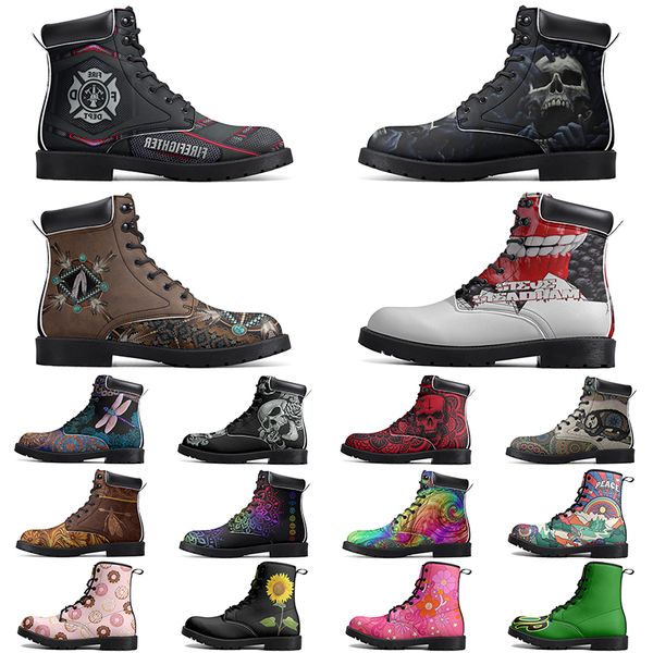 Diy Fashionable Versatile Outdoor Boots Non-slip Winter Comfortable Casual Customized Elevated Classsic Dark Khaki Boots