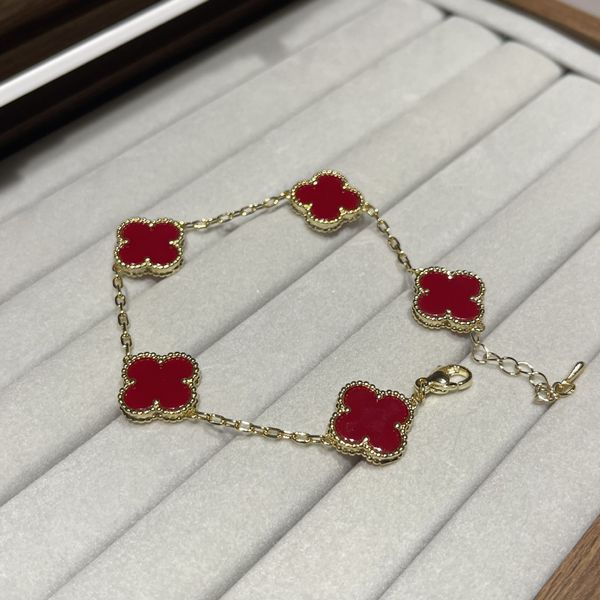 Luxury Clover Bracelet Chain Brand Classic Designer Bracelet Fashion 4/Four Leaf Clover Charm Bracelet for women Marry Wedding Party Gift Accessories