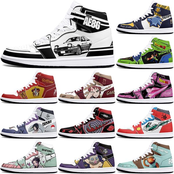 DIY classics new customized basketball shoes 1s sports outdoor for men women antiskid anime Versatile figure sneakers 36-48 479117