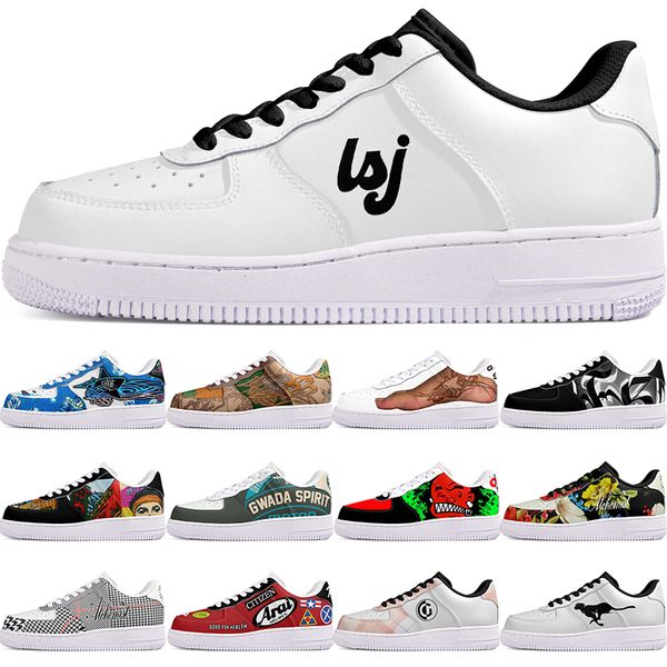 DIY shoes precious autumn mens Leisure shoes one for fashion men women casualplatform sneakers Classic cartoon graffiti trainers comfortable sports 21184