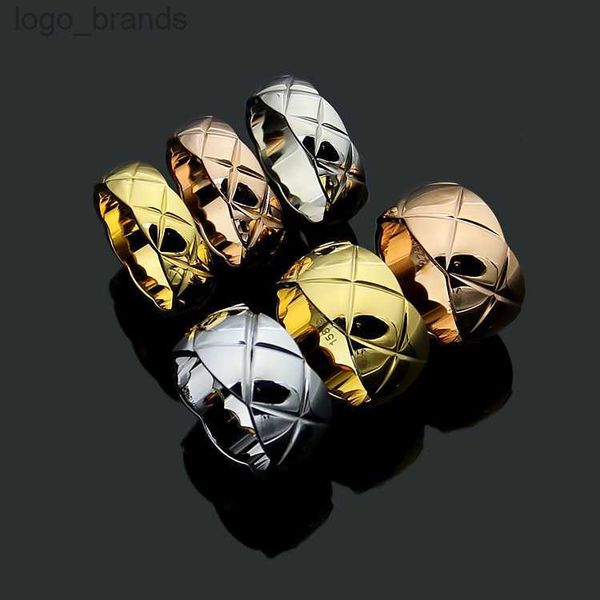 Designer Ring Rings titanium steel silver love ring men and women Lozenge Rings for lovers fashion couple ring gift