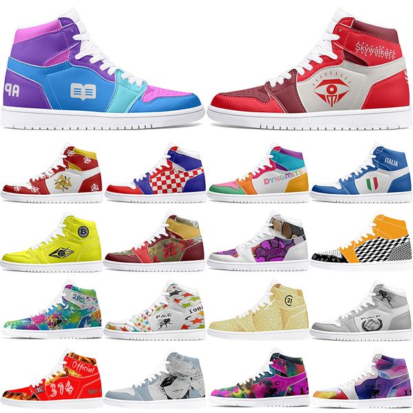 winter autumn Customized Shoes 1s DIY shoes Basketball Shoes damping males 1 women 1 Hsome Anime Customized Character Sports Shoes Outdoor Shoes