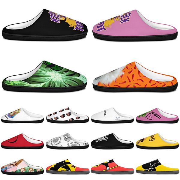 diy Slippers Custom Slippers Customized Cotton Slippers Men Women Cotton Slippers fashionable antislip antiskid Warm Customized Patterns big Size 11693
