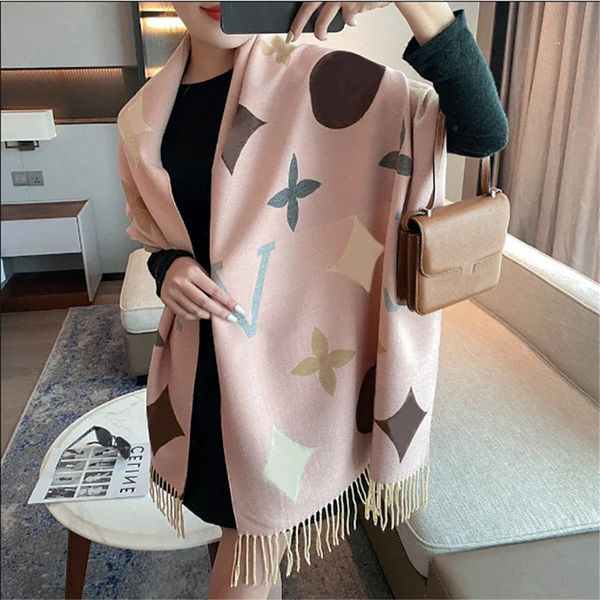scarf Fashion Brand Cashwool Hijab Designer Scarf Autumn Winter Warm Comfortable