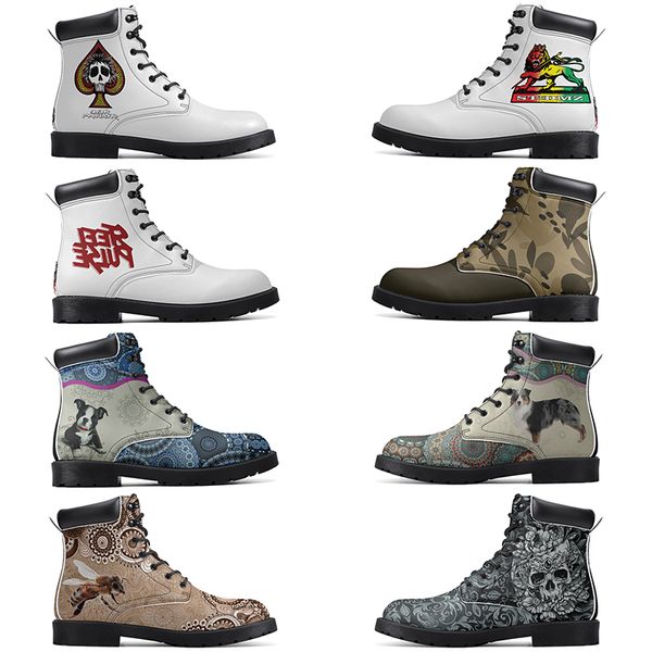 Diy Fashionable Versatile Outdoor Boots Non-slip Winter Comfortable Casual Customized Elevated Classsic Light Gainsboro Boots