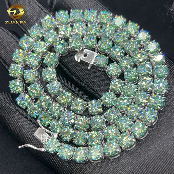 Green Moissnaite Tennis Chain Fine Sterling Sier Women Bracelets &Necklace Custom Moissanite Jewelry