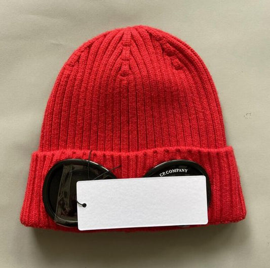 Bonnet Cp Skull Caps Designer Deux Lentilles Lunettes Bonnets Hommes CP Chapeaux Tricotes S De Crane En Plein Air Femmes Uniesex Hiver