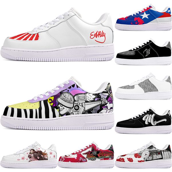 DIY shoes winter comfortable autumn mens Leisure shoes one for men women platform casual sneakers Classic cartoon graffiti trainers comfortable sports 6199