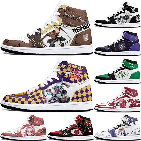New classics hot customized shoes diy sports basketball shoes 1s men women antiskid anime customized figure sneakers 36-48 306696