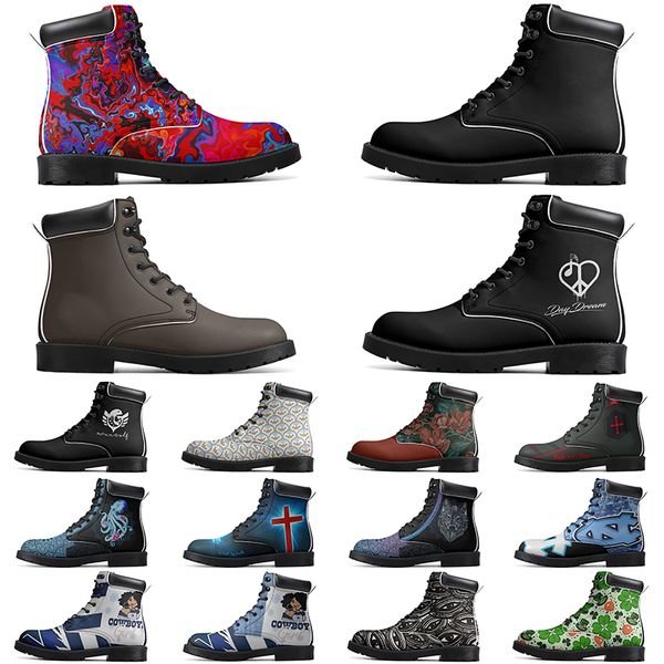 DIY Classic Boots Non-slip autumn winter for men women outdoor Versatile comfortable fashion Elevated Casual Customized Boots 12481