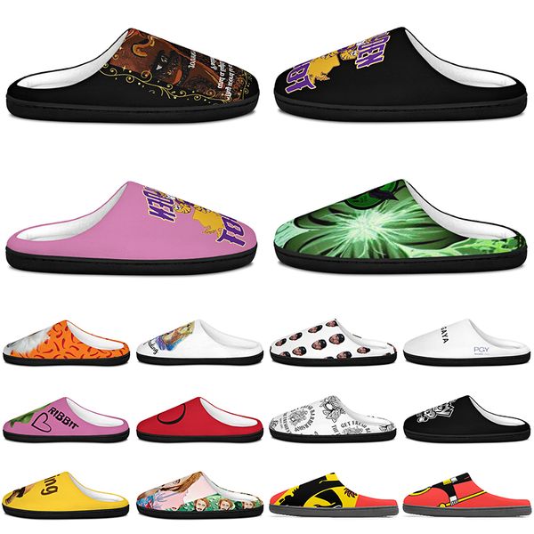 diy Slippers Custom Slippers Customized Cotton Slippers Men Women Cotton Slippers fashionable antislip antiskid Warm Customized Patterns big Size 11657