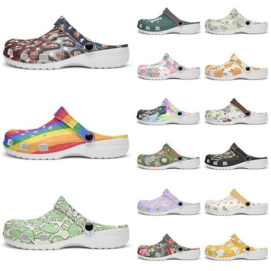 Customized Glossy beautiful lovely fashion beautiful Diy shoes for men and women's indoor slippers 102182