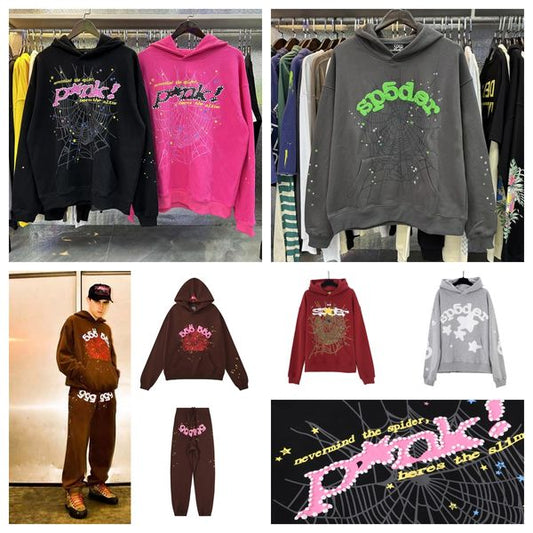 Designer Hoodies Mens Embroidered Spider Web Sweatshirt Joggers Pullover Red Sp5der Young Thug 55555 Angel Hoodies Men Womens Hoodie Pull